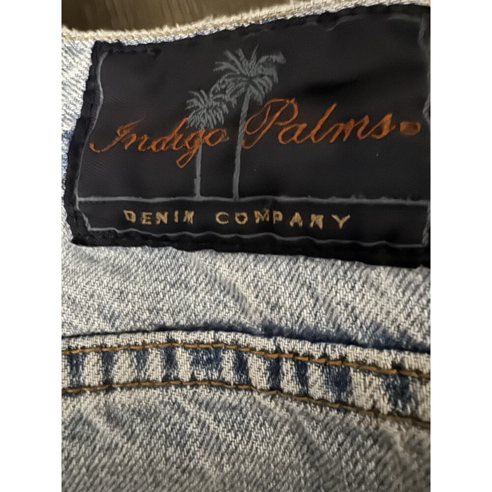 Indigo Palms‎ Size 36 X 32 Women's Jeans Cropped Mid Rise Soft Light Indigo Blue - Picture 6 of 13